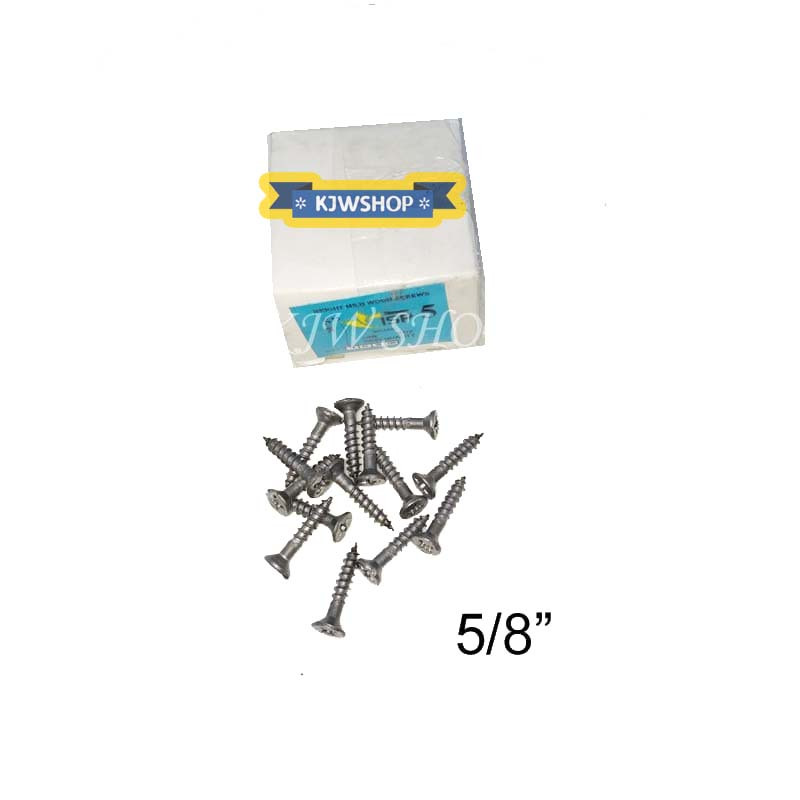 Sekrup Kayu 1 kotak ukuran 5/8" Sekrup 5/8inch Sekrup + 5/8 Inch Sekerup + 5/8 x 5 Dos Sekrup 5/8" P
