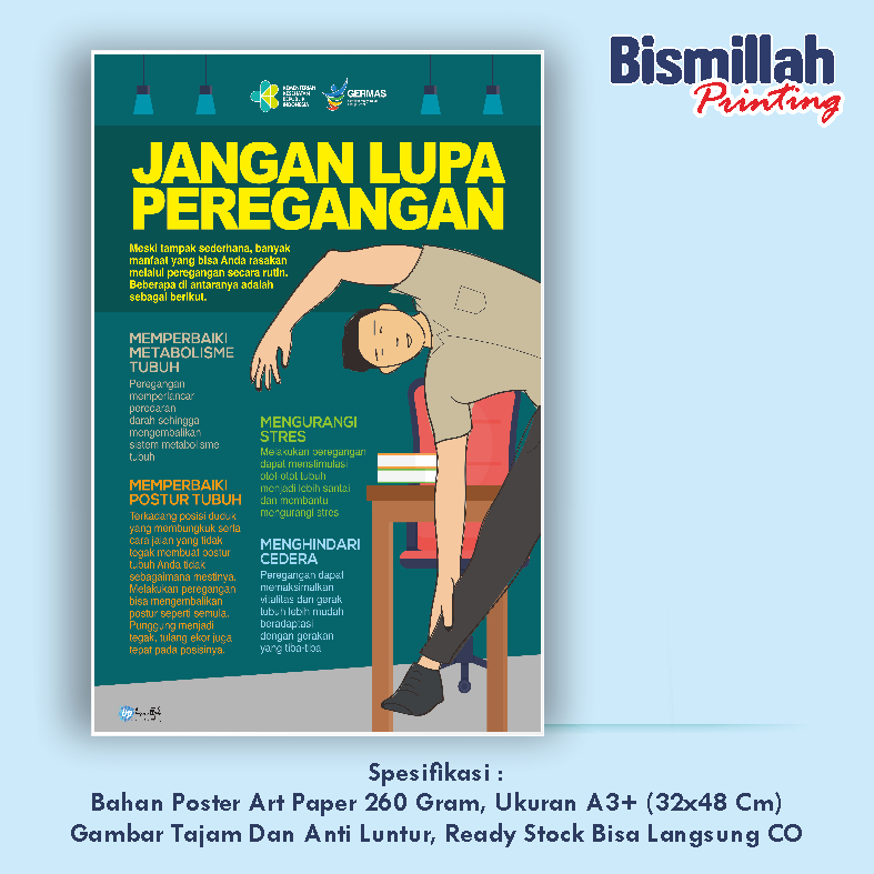 

Poster Kesehatan Jangan Lupa Peregangan