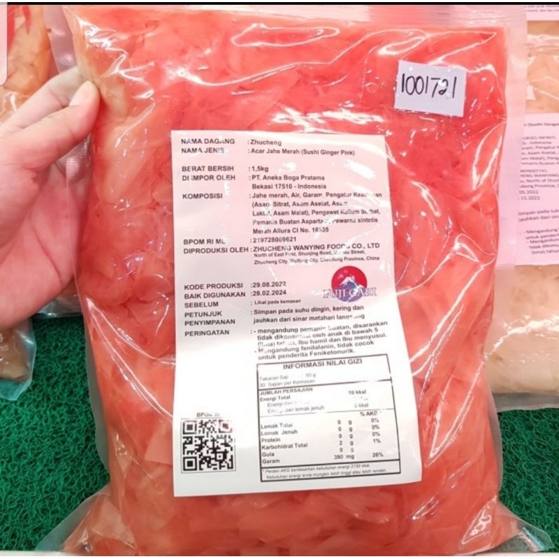 

Zhucheng Acar Jahe Merah 1,5kg