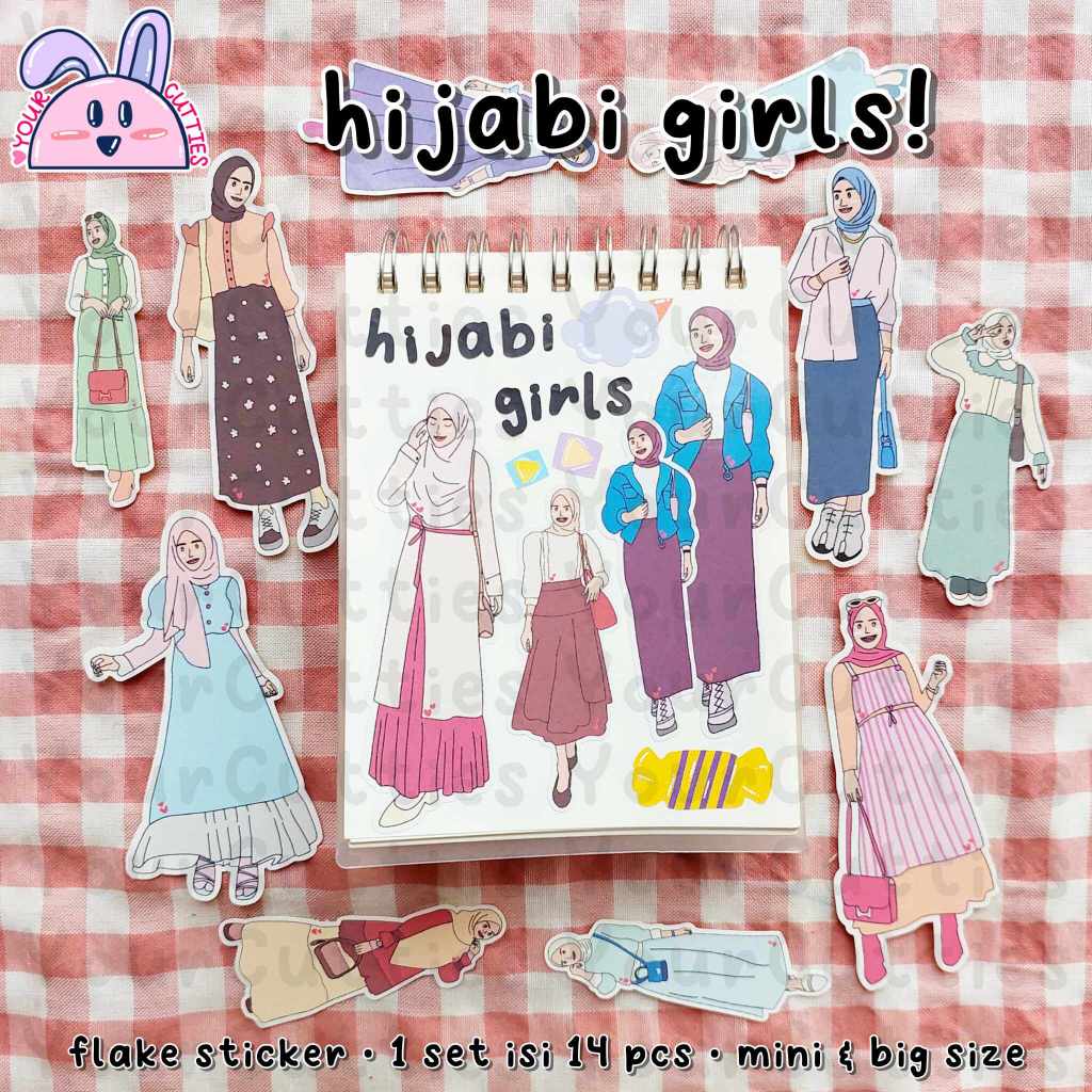 

[FLAKE] STICKER HIJAB GIRLS BIG MINI JURNAL DECO LUCU ESTETIK KERUDUNG