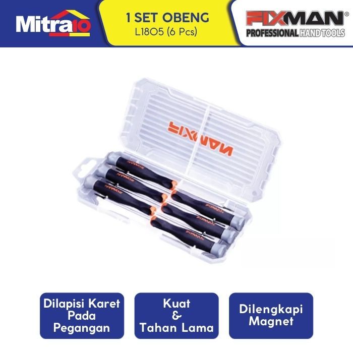 Set Obeng Presisi Fixman 6Pcs L1805 - Obeng Mini Precision