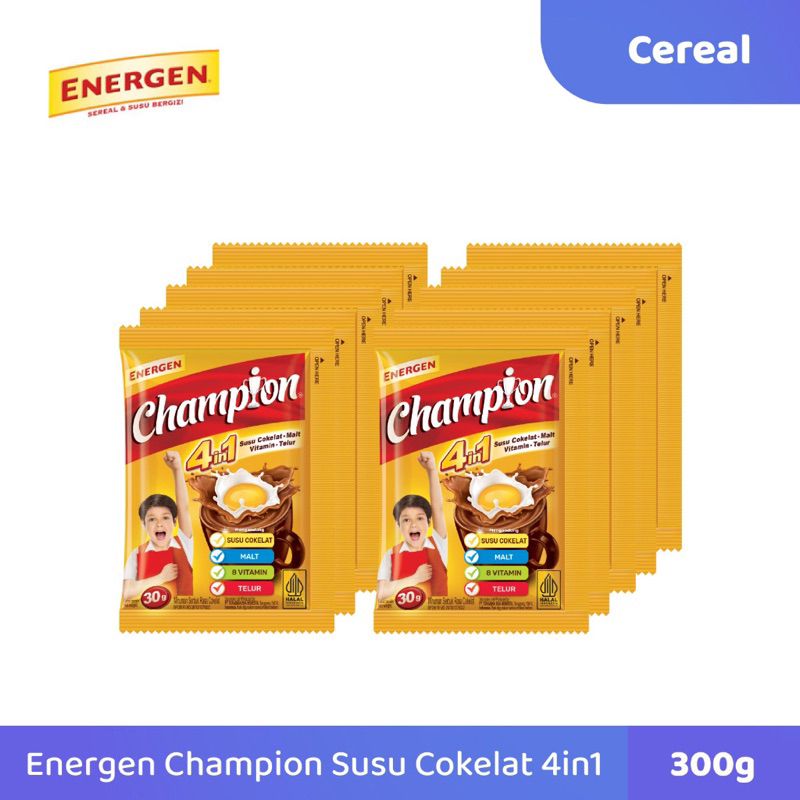 

Energen Champion isi 10 sachet 30 gram / Susu Champion by Energen Renceng isi 10 pcs