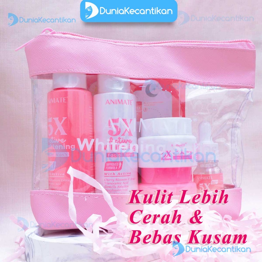 Animate Instant Whitening 5in1 Paket Perawatan Wajah Pemutih Wajah Animate / Paket Animate Skincare