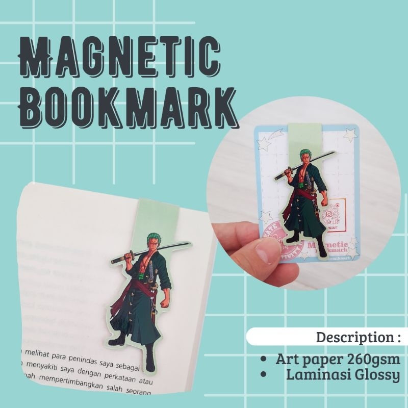 

Magnetic Bookmark Anime One Piece Zoro