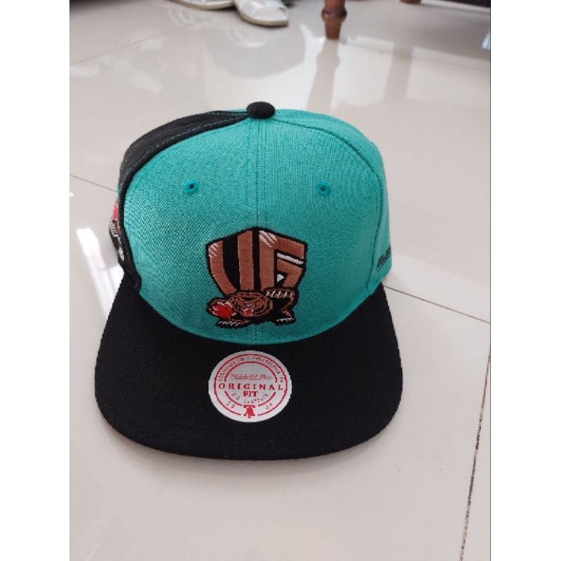 Topi Hat Cap Mitchell and Ness Original 100% OSFM Snapback Baru Grizzlies Block Head