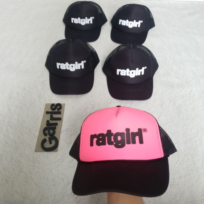 STRAY RATS RATGIRL TRUCKER CAP - PINK