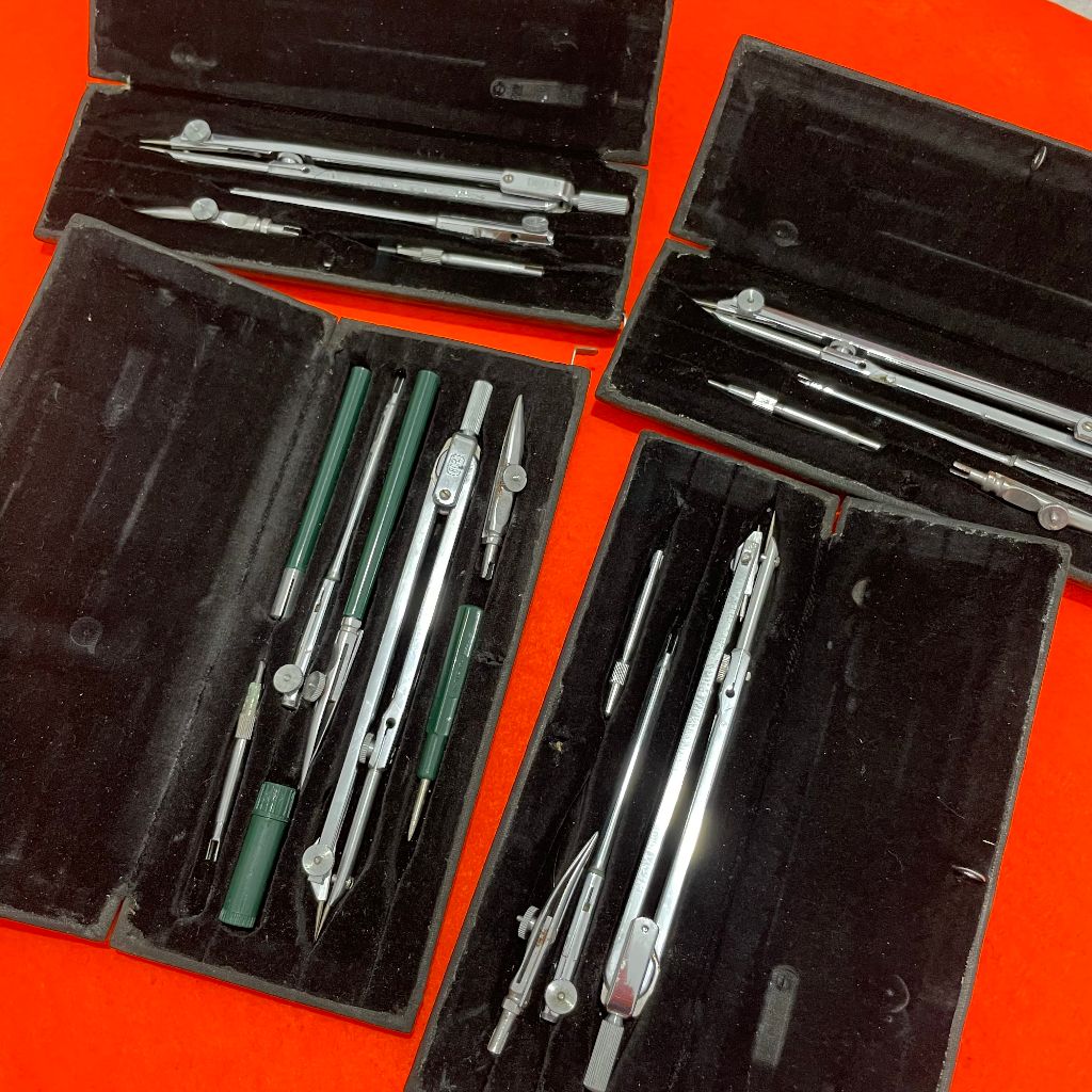 Jangka Set BOFA 404 Matematika Geografi Peta Atlas Fisika Navigasi Pelayaran Pelaut Jarak Distance K