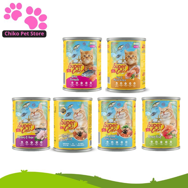 Super Cat Wet Food Kaleng 400gr