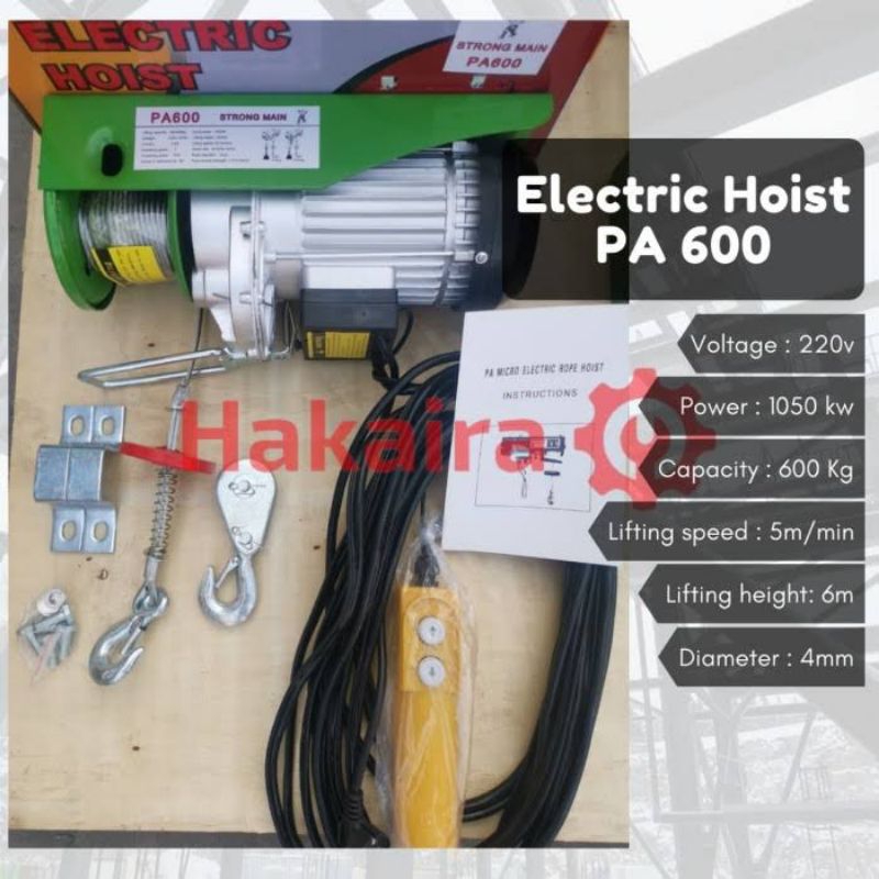 Electrical Hoist PA 600 / PA 1000