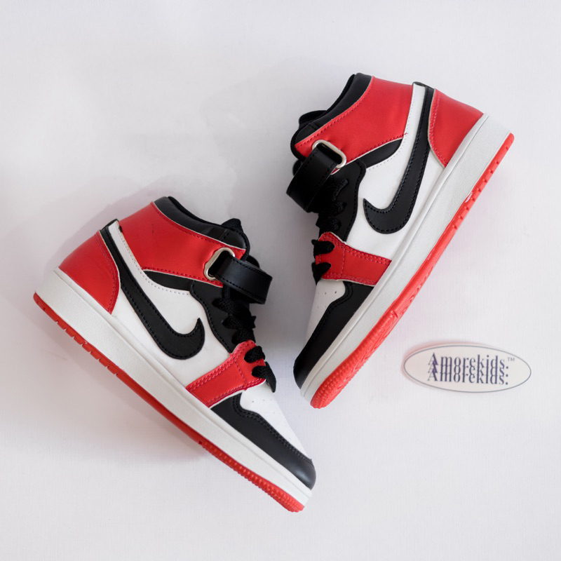 Sepatu Anak Nike Air Jordan Merah Hitam