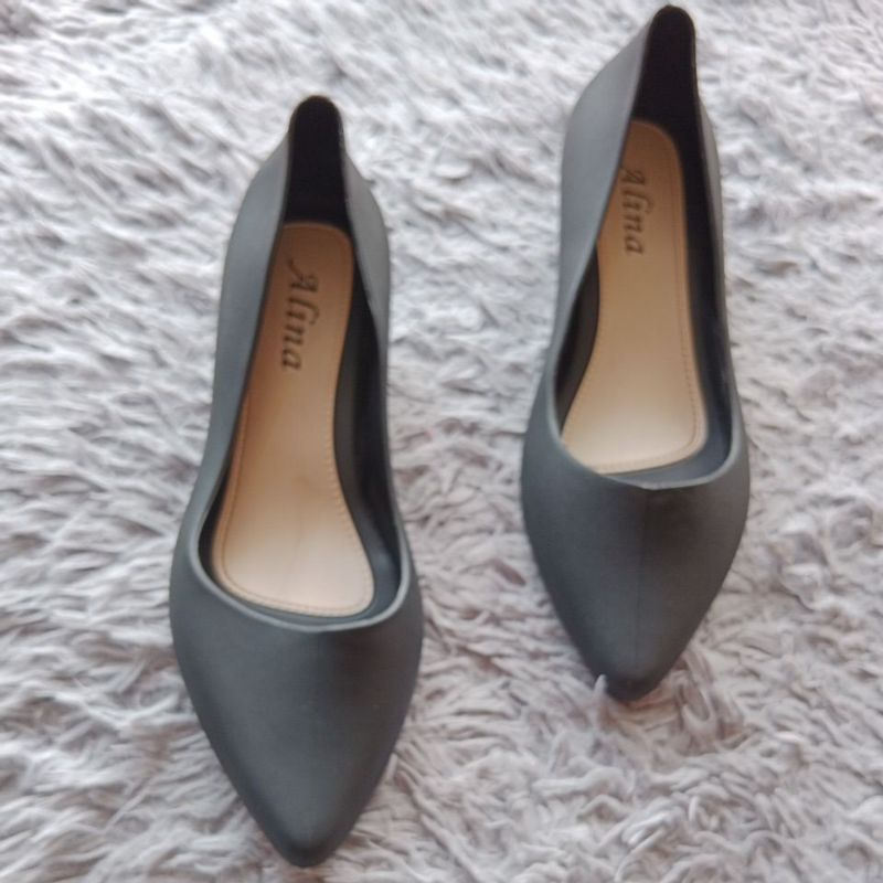 sepatu jelly wedges lancip