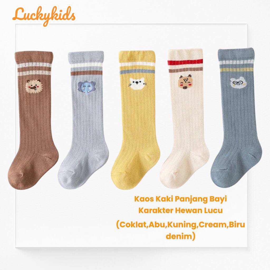 Kaos Kaki Panjang Bayi Karakter Hewan Lucu Baby Socks