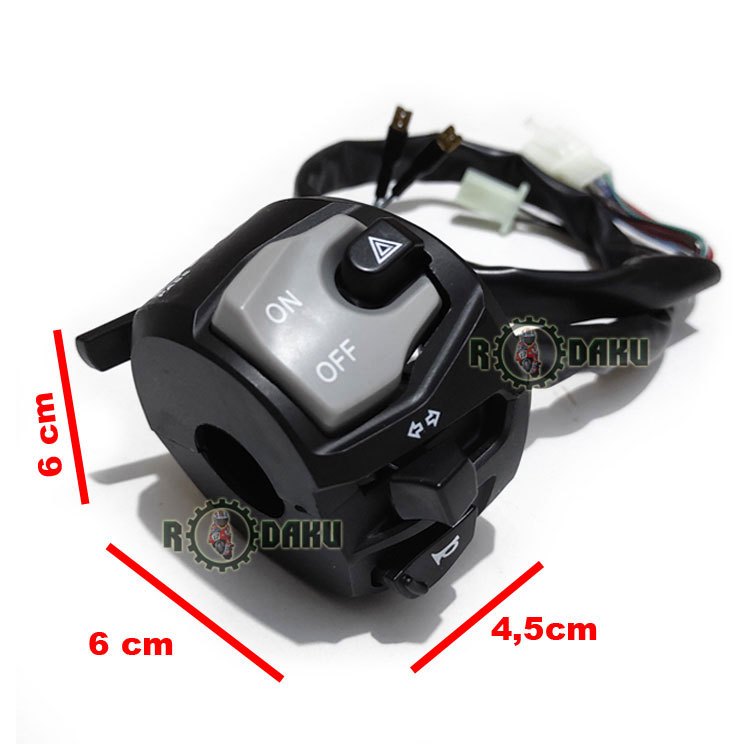 Saklar KIRI 5in1 Saklar ON OFF DIM HAZARD SEN KLAKSON Stang Motor UNIVERSAL