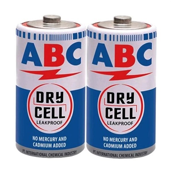 Batu batre / Batrai ABC tanggung ABC R14C 2 in 1 ukuran Medium / Sedang