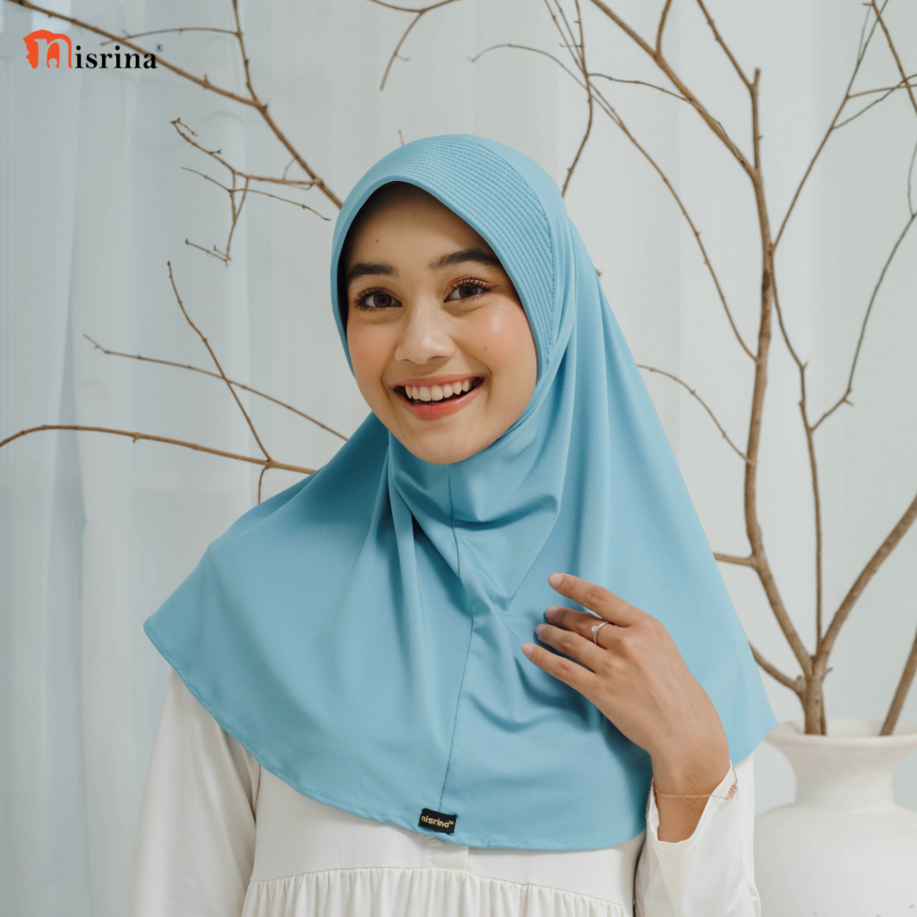 Nisrina Bergo Citra Narurita - Jilbab Kerudung Hijab Sekolah Olahraga Polos Sedang