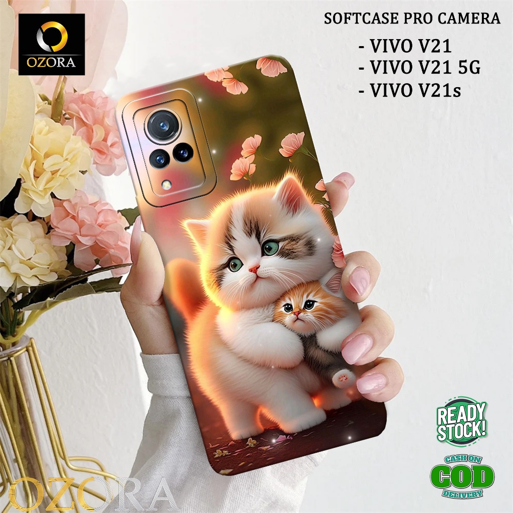 OZORA - Case VIVO V21 / V21 5G / V21s Terbaru - Fashion Case KUCING - Casing Hp VIVO V21 / V21 5G / 