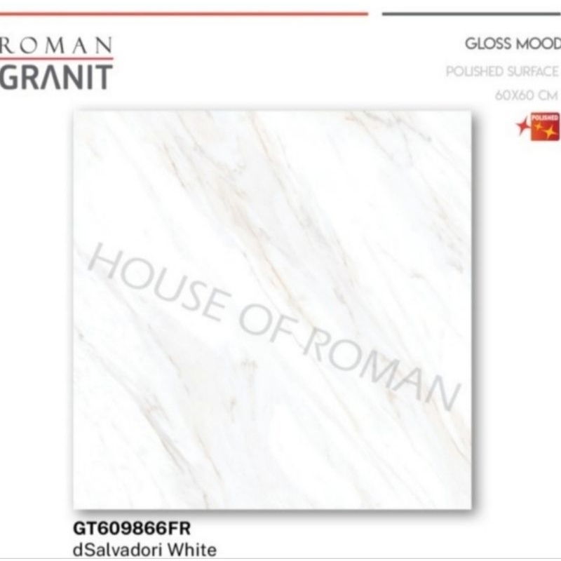 Roman Granit GT609866FR dSalvadori White 60x60 kw1