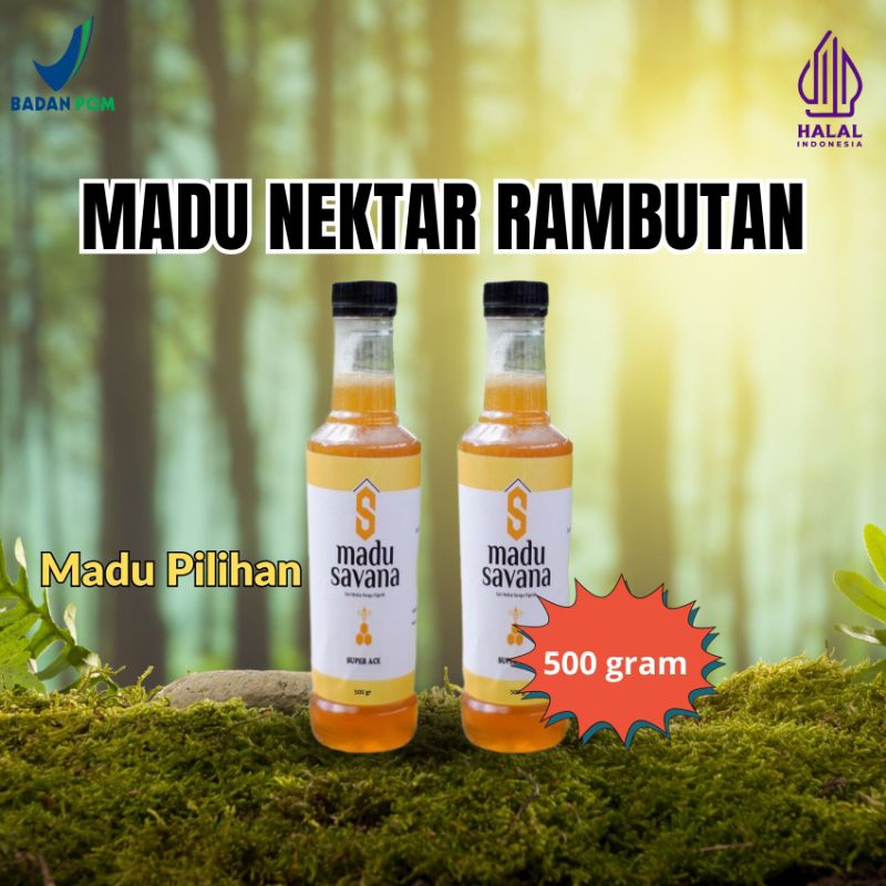 

madu savana nektar rambutan super murni 500 gram