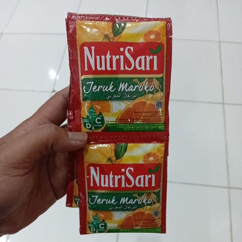 

Mahbubah - NutriSari 14 g @ 10 pcs Rasa Jeruk Maroko Sachet