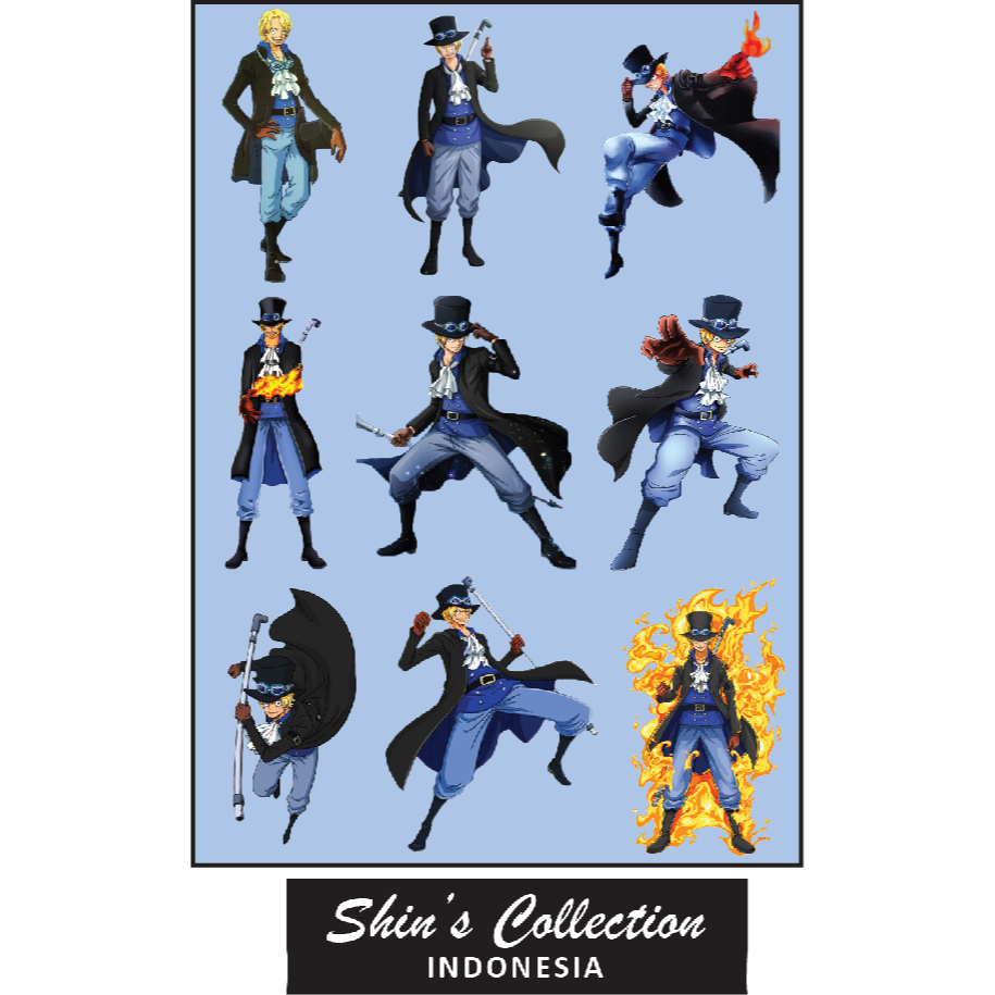 

Sticker stiker murah antiiair transparan Sabo solo one piece 1 pc