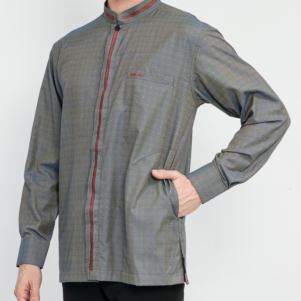 Baju Koko ATLAS Super Premium Abu