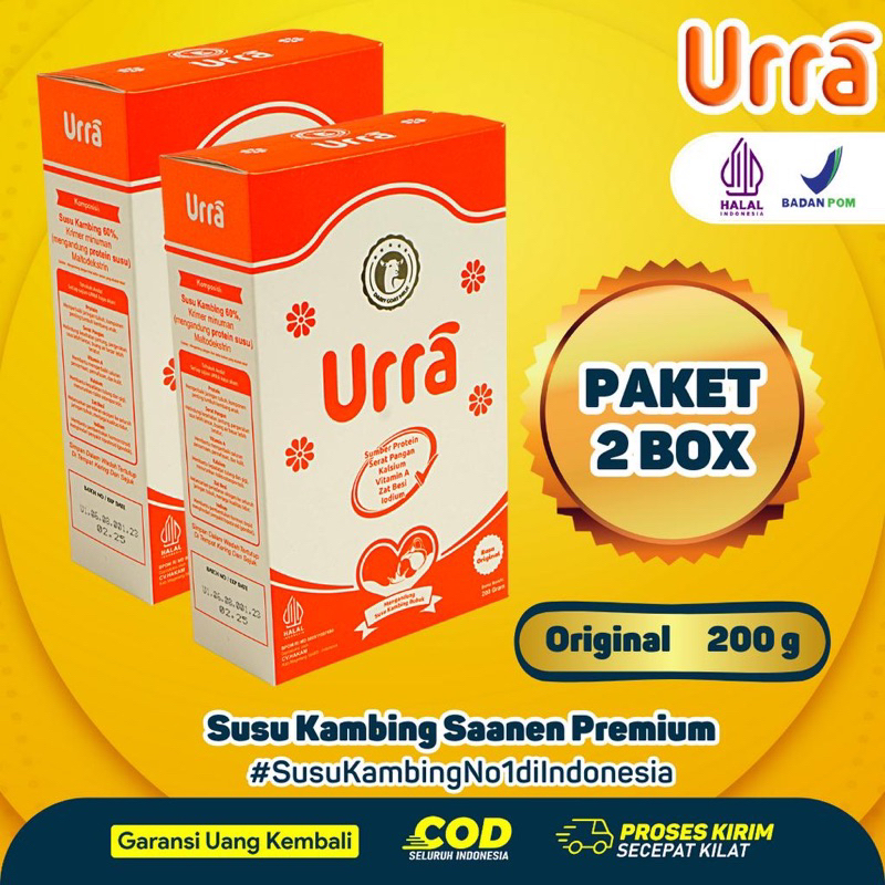 

Paket Hemat 2 Box Susu kambing Urra 200gr Susu kambing Bubuk Premium