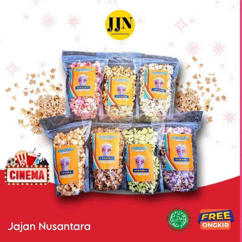 

POPCORN BIOSKOP pop corn cinema cokelat jeruk melon asin jagung caramel strawberry taro