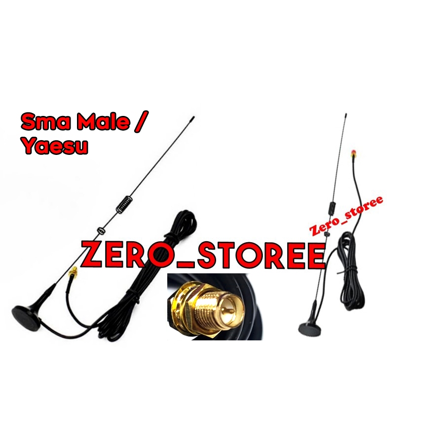 YAESU Gantung Antena Tempel antena Magnet Ht YAESU Sma Male Laki Kabel Konektor Antena DualBand Dual