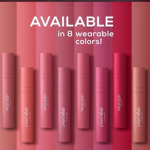 WARDAH Velvet Lip Cream - WARDAH Colorfit Velvet Matte Lip Mousse 4g - Lipcream Lip Mouse Lipstick L
