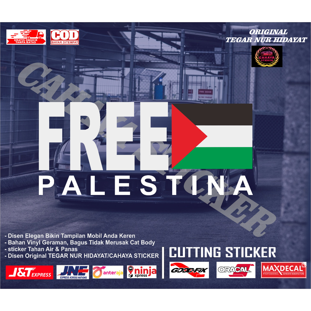 sticker mobil sticker free palestina stiker save palestina sticker kaca mobil sticker kaca belakang 