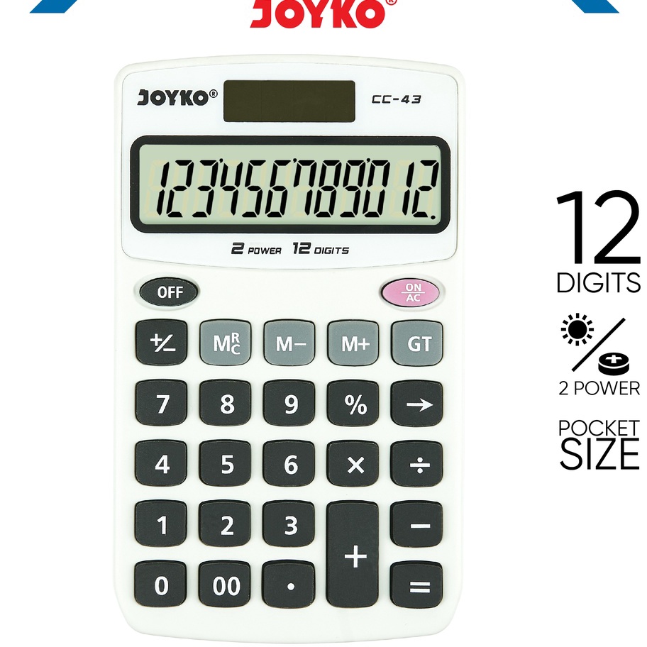 

Pasti Murah Calculator Kalkulator Joyko CC-43 12 Digits