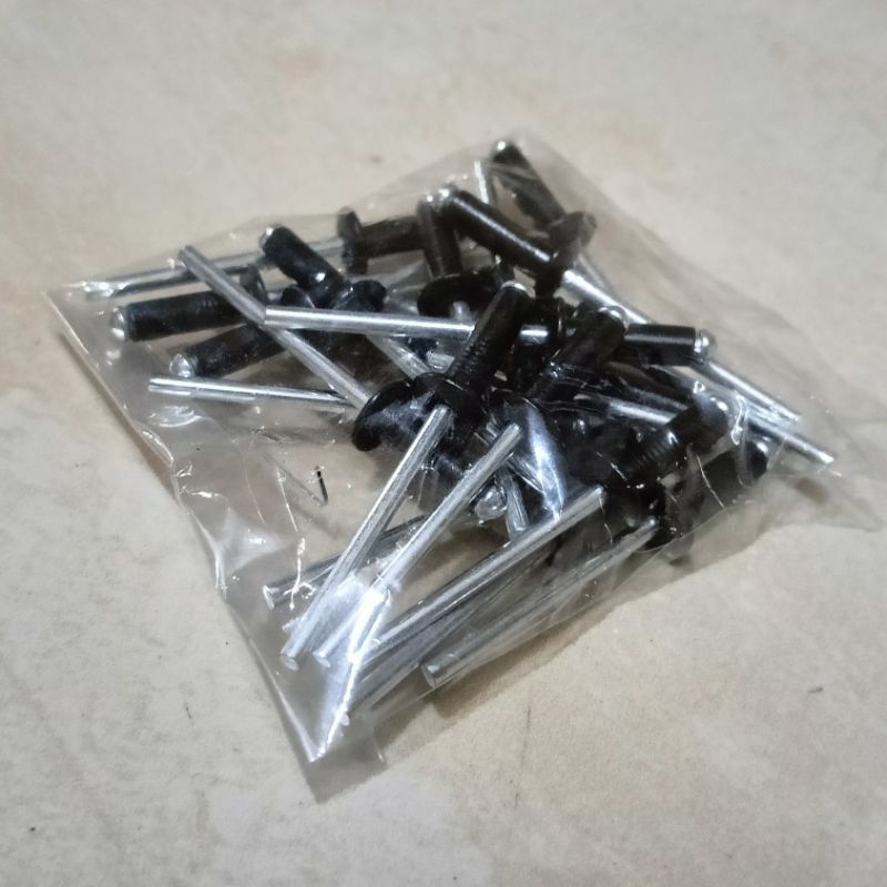 Paku Rivet Hitam 20pcs