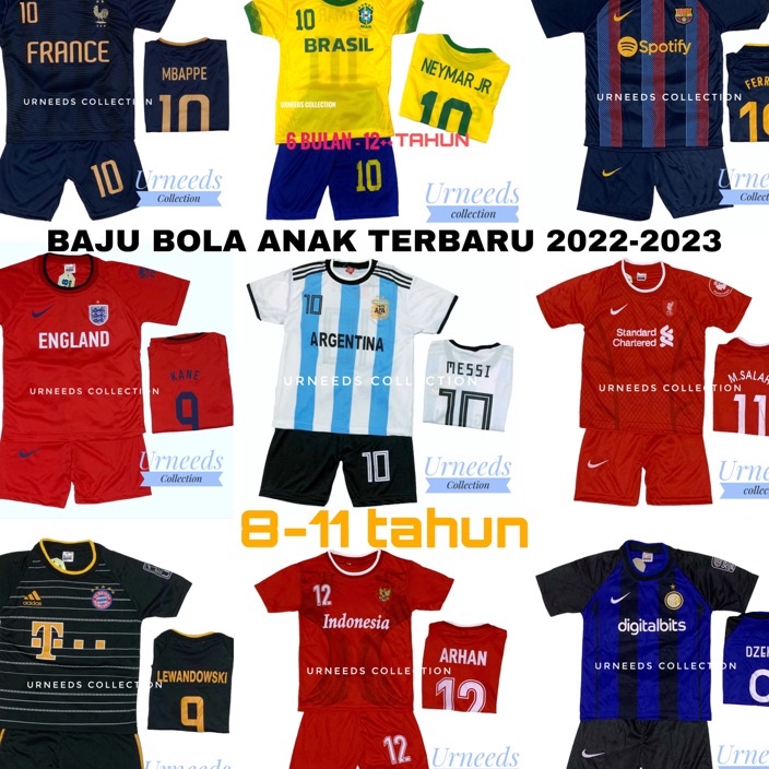 ✢Promo✢ COD BAJU BOLA ANAK 8 - 11 TAHUN SETELAN BAJU BOLA ANAK TERBARU 2024 SET BAJU BOLA ANAK LAKI 
