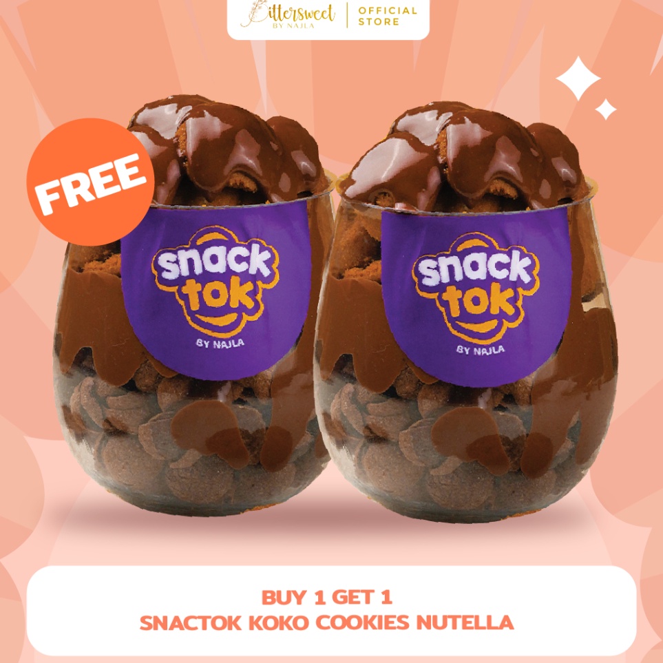 

➻➶✱✼ Bittersweet by Najla - Buy 1 Get 1 Snacktok Koko Crunch Cookies Choco Hazelnut Terbaru