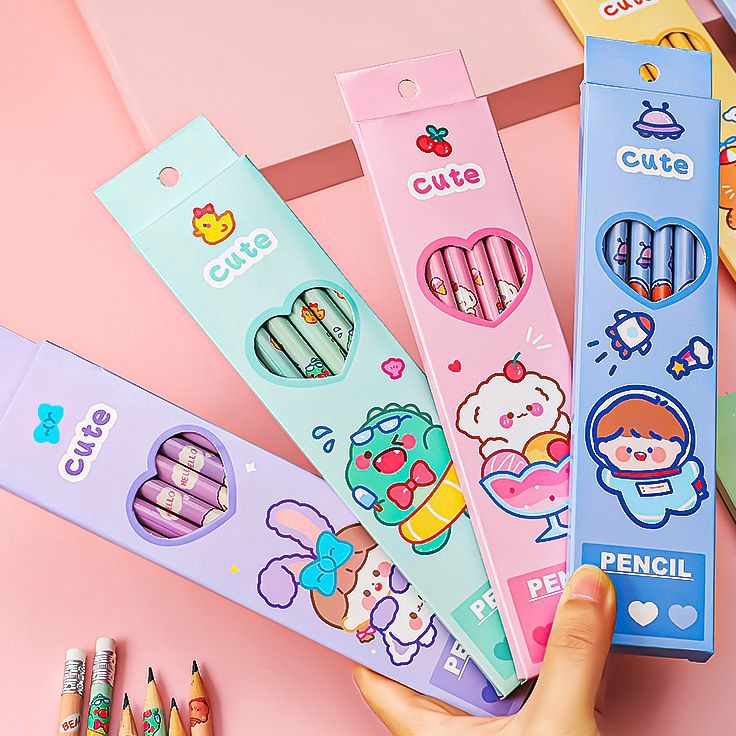 

Murah Banget Pensil Set/Alat Tulis HB isi 6 Pcs dengan Karakter Lucu ➮➟✤