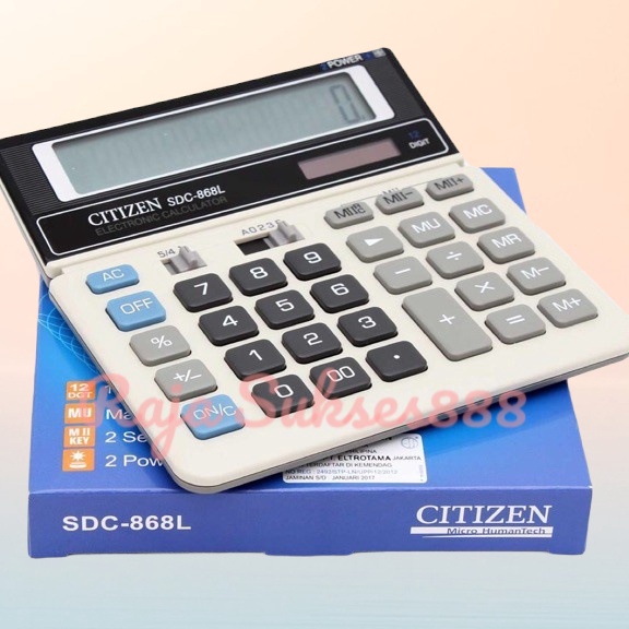 

★★★★★ Citizen Calculator SDC-868L - Kalkulator Desktop Meja Kantor SDC 868L citizen 868