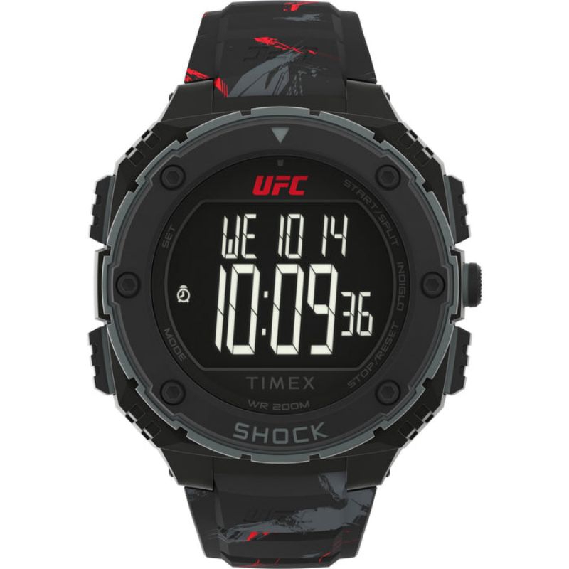 Timex TW2V85100 UFC STREET SHOCK Jam Tangan Pria Digital Black Rubber Original