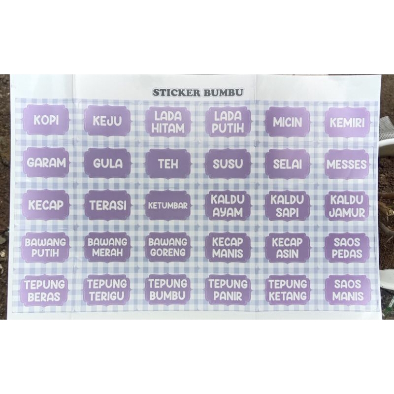 Stiker bumbu Dapur | Stiker Label Bumbu Dapur