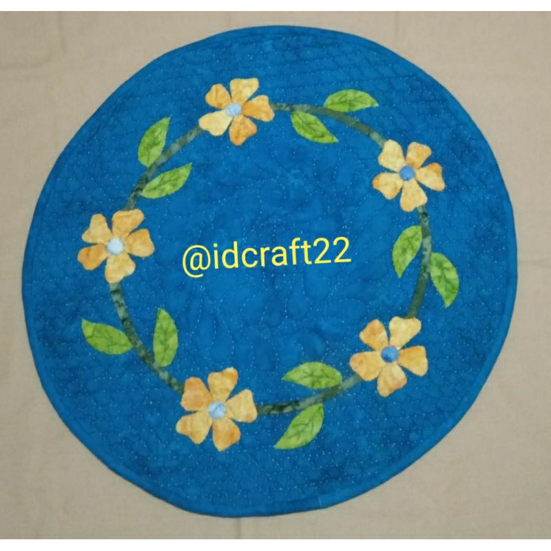 Taplak Meja Bulat| Table Runner Oval quilting