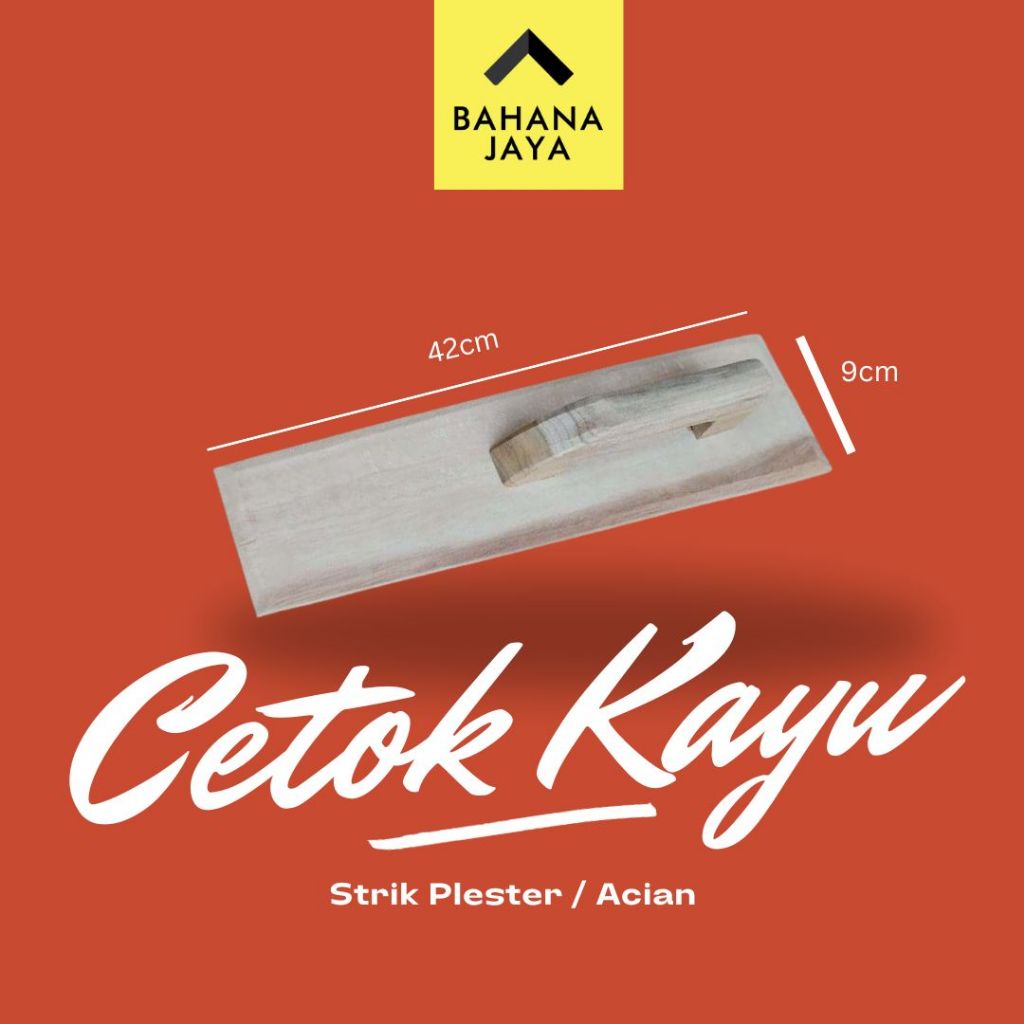 Cetok Kayu Tropol Kotak Kayu Galur Asli Super Ori Kayu Strik Kayu  - Sendok Tembok Galur Plester Din