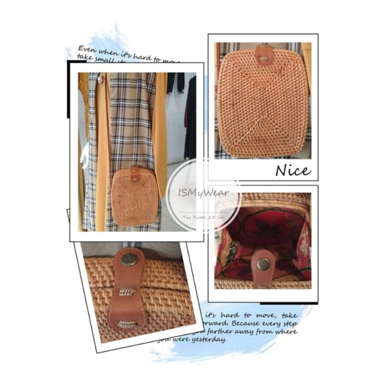 Tas rotan slempang wanita