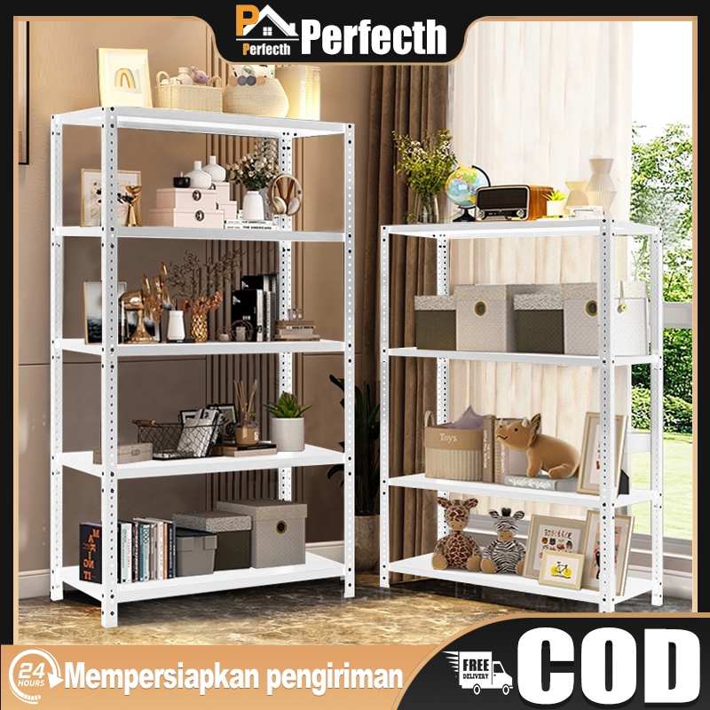 【100% BESI】Rak Besi Serbaguna 4/5 Susun/Rak serbaguna/Rak besi gudang/Rak besi warung/Rak besi siku/