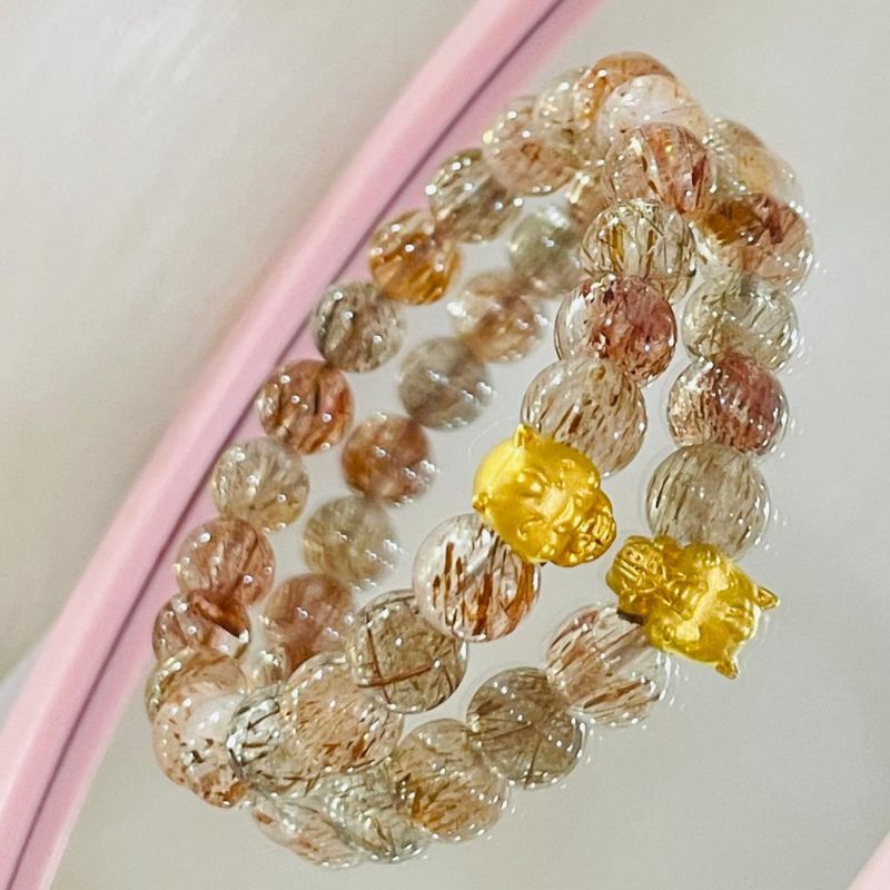 GELANG BATU ALAM CHARM SHIO KUDA EMAS ASLI 24K EMAS HK 9999%