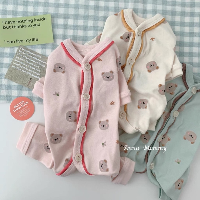 Premium button pongki bear pajama