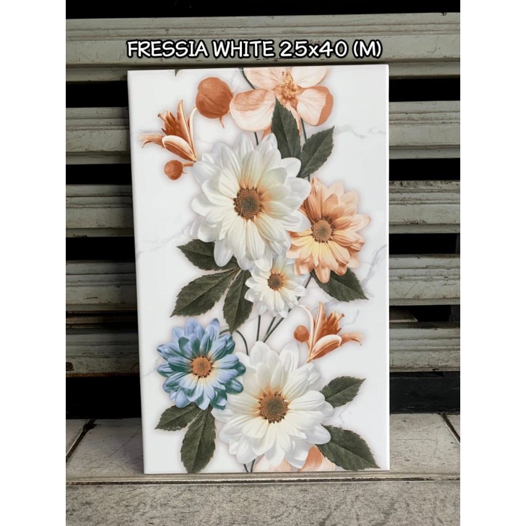 Keramik Dinding Mulia 25x40 Fressia White