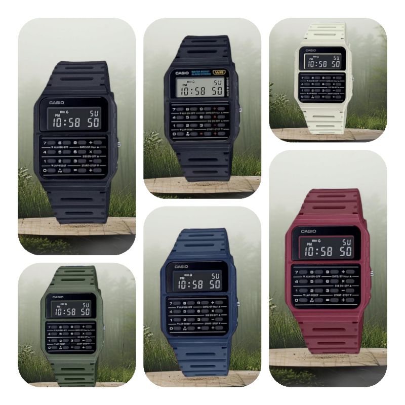 Jam tangan UNISEX Casio CA-53WF, Kalkulator series, tali rubber, ORIGINAL, bergaransi resmi Gilang A