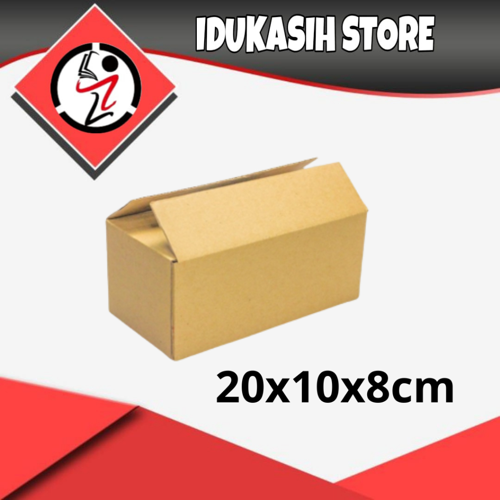 

(IDUKASIH) Kardus 20x10x8 cm | box | karton | kardus polos | custom
