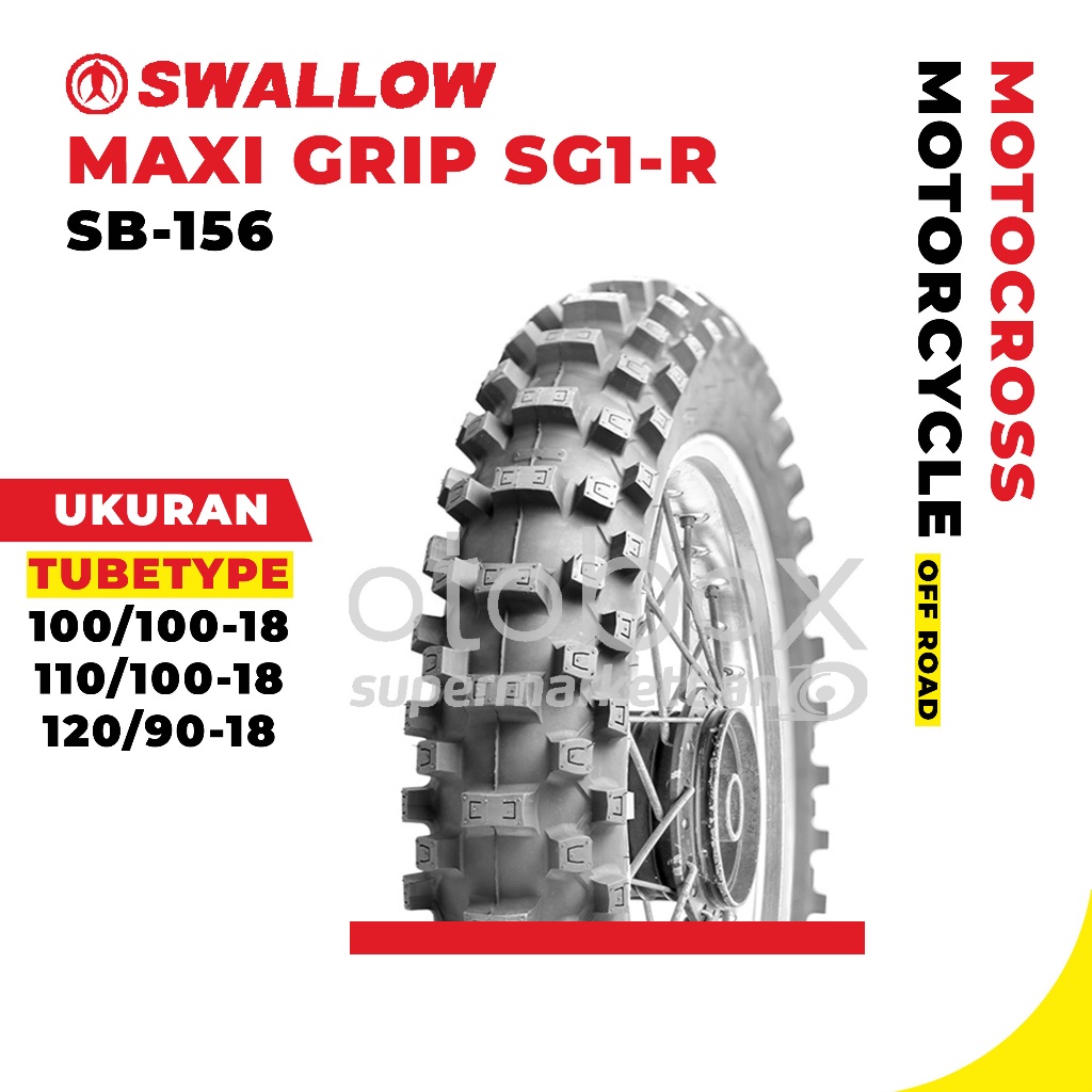 Ban Luar Motor Swallow SB-156 Maxi Grip SG1-R 100/100 110/100 120/90 Ring 18 Trail