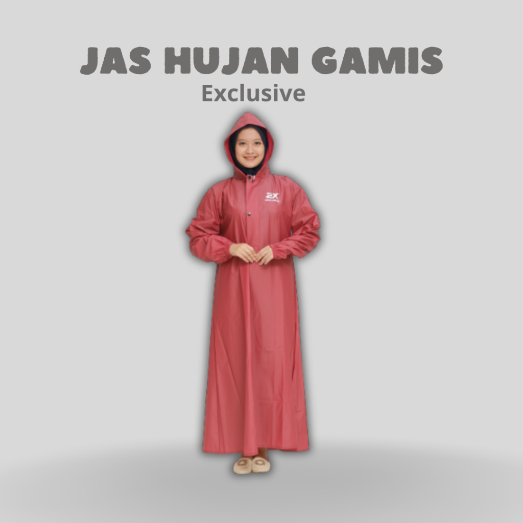 Jas Hujan Gamis Pria WanitaJumbo / Mantel Gamis Muslimah / Jas Hujan