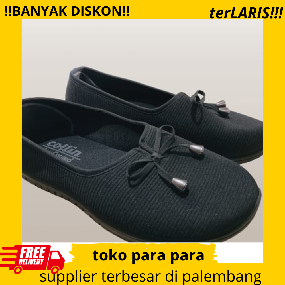 SEPATU PLAT SHOES,SEPATU TEPLEK,SEPATU BALET WANITA MERK COLLIN ORI